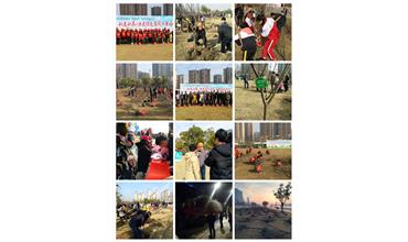 南通分公司與當?shù)刂驹刚吖餐瑢崿F(xiàn)“同栽一棵樹，同抹一片綠”的夢想